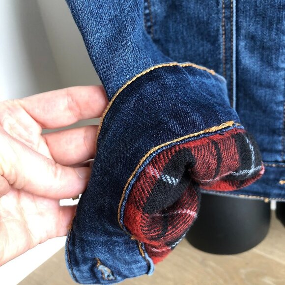 Parasuco Jeans Button Down Medium Wash Flannel Lined Denim Jacket Size S NWT - Picture 7 of 14